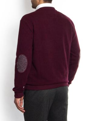 پلیور یقه هفت سلانیک طرح چهارخانه ریز