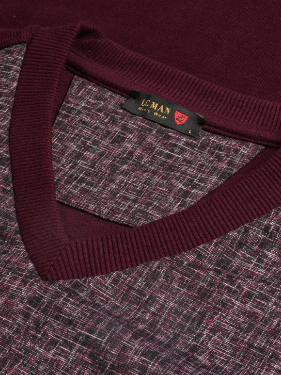 پلیور یقه هفت سلانیک طرح چهارخانه ریز