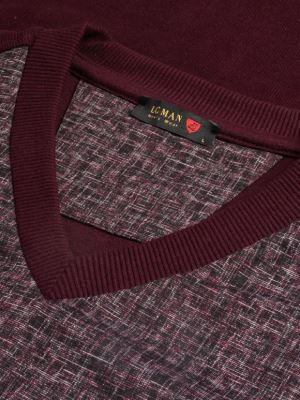 پلیور یقه هفت سلانیک طرح چهارخانه ریز