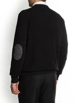 پلیور یقه هفت سلانیک طرح چهارخانه ریز