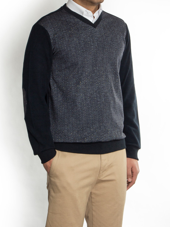 پلیور یقه هفت سلانیک طرح جناقی