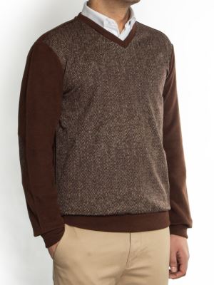 پلیور یقه هفت سلانیک طرح جناقی