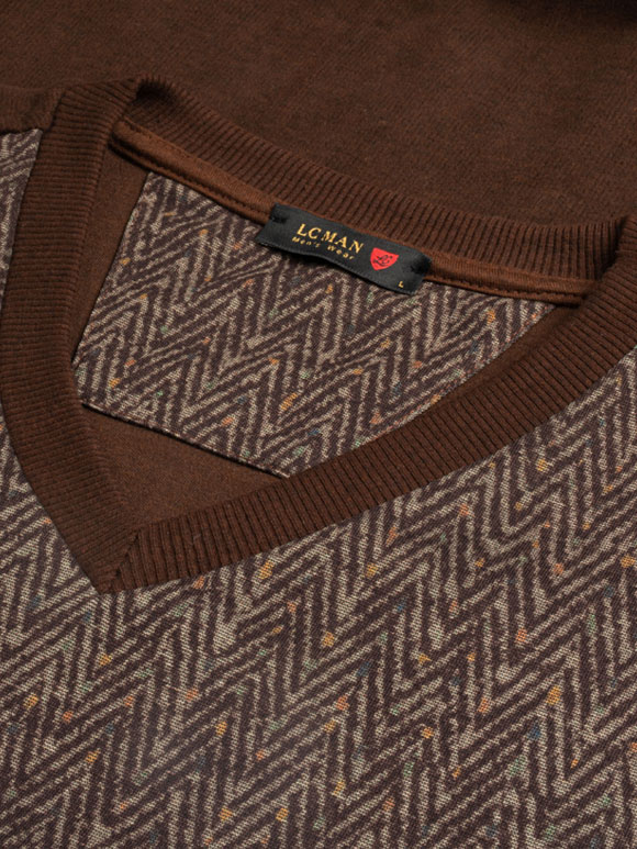 پلیور یقه هفت سلانیک طرح جناقی