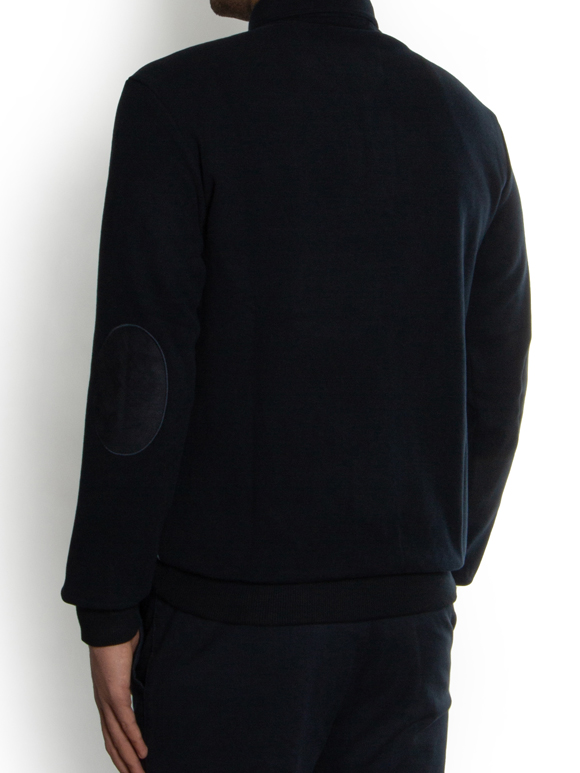 پلیور طرح گل سرمه ای سلانیک سه دکمه 