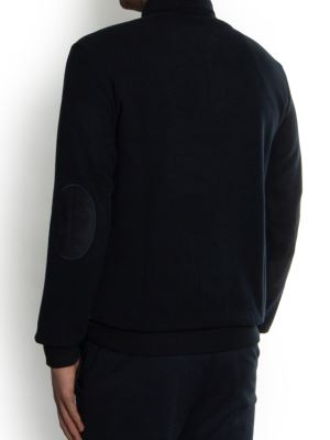 پلیور طرح گل سرمه ای سلانیک سه دکمه 