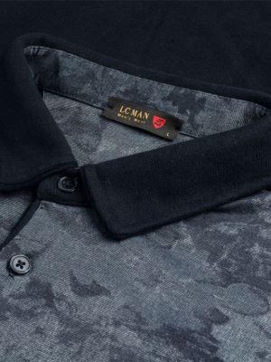 پلیور طرح گل سرمه ای سلانیک سه دکمه 