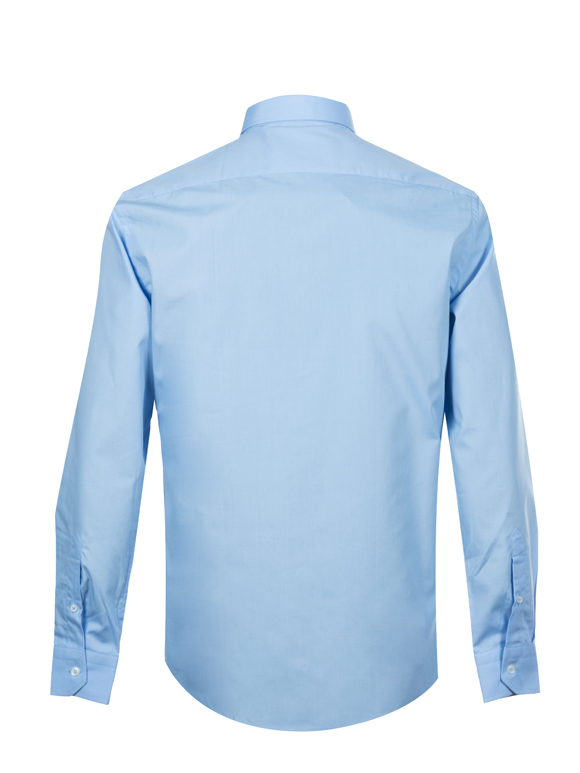 پیراهن آستین بلند مردانه آبی ال سی من 4