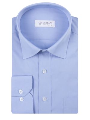 پیراهن مردانه آبی روشن آستین بلند ال سی من 11