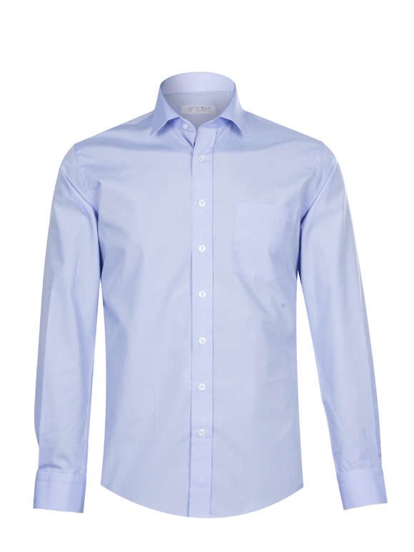 پیراهن مردانه آبی روشن آستین بلند ال سی من 11