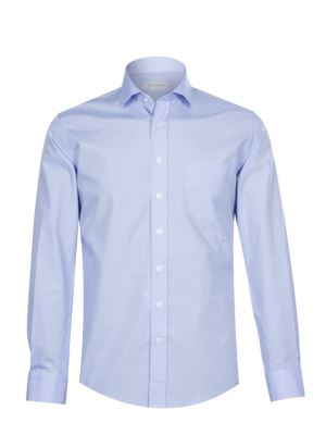 پیراهن مردانه آبی روشن آستین بلند ال سی من 11