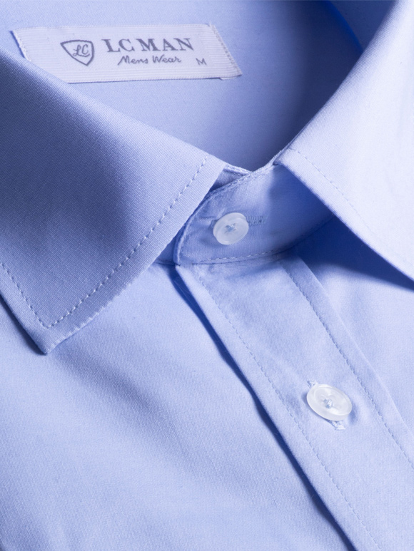 پیراهن مردانه آبی روشن آستین بلند ال سی من 11