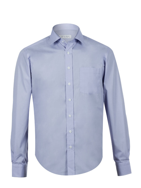 پیراهن مردانه آبی روشن آستین بلند ال سی من 12
