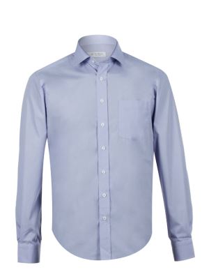 پیراهن مردانه آبی روشن آستین بلند ال سی من 12