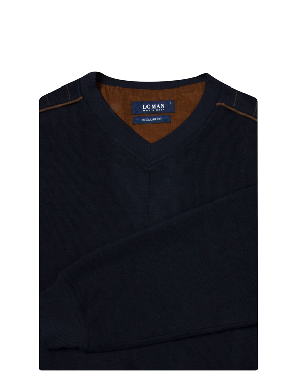 پلیور یقه هفت سرمه ای ال سی من 1