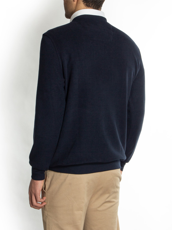 پلیور یقه هفت سرمه ای ال سی من 1