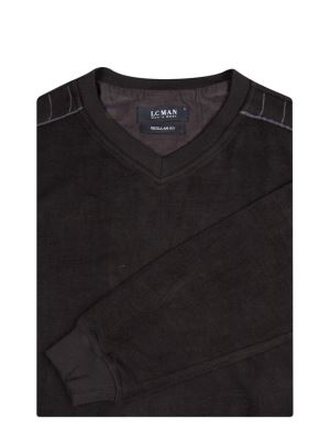 پلیور یقه هفت مشکی ال سی من 25