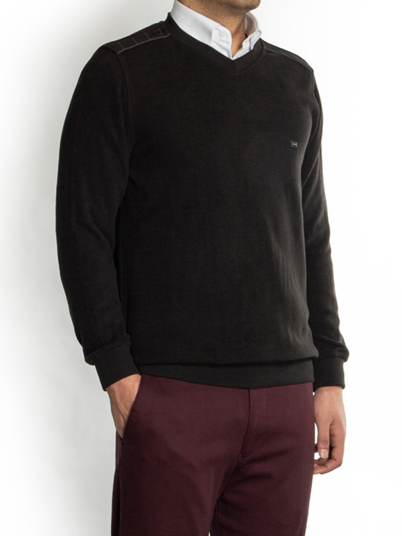 پلیور یقه هفت مشکی ال سی من 25