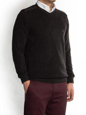 پلیور یقه هفت مشکی ال سی من 25