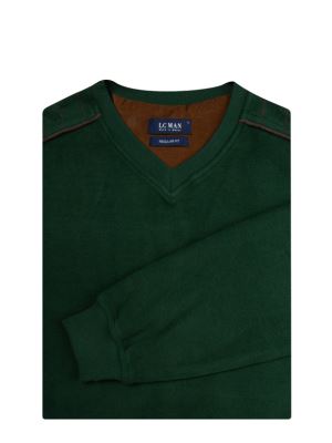 پلیور یقه هفت سبز ال سی من 25