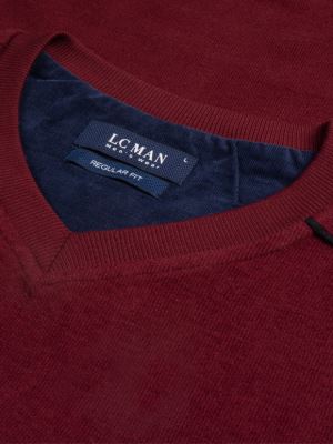 پلیور یقه هفت قرمز ال سی من 25