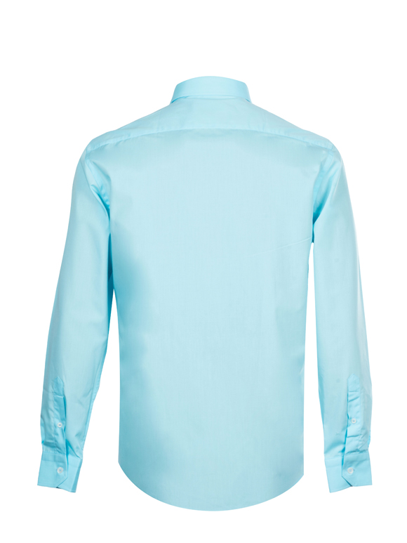 پیراهن ساده آبی روشن آستین بلند ال سی من 1