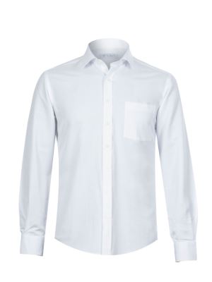 پیراهن مردانه سفید آستین بلند ال سی من 131