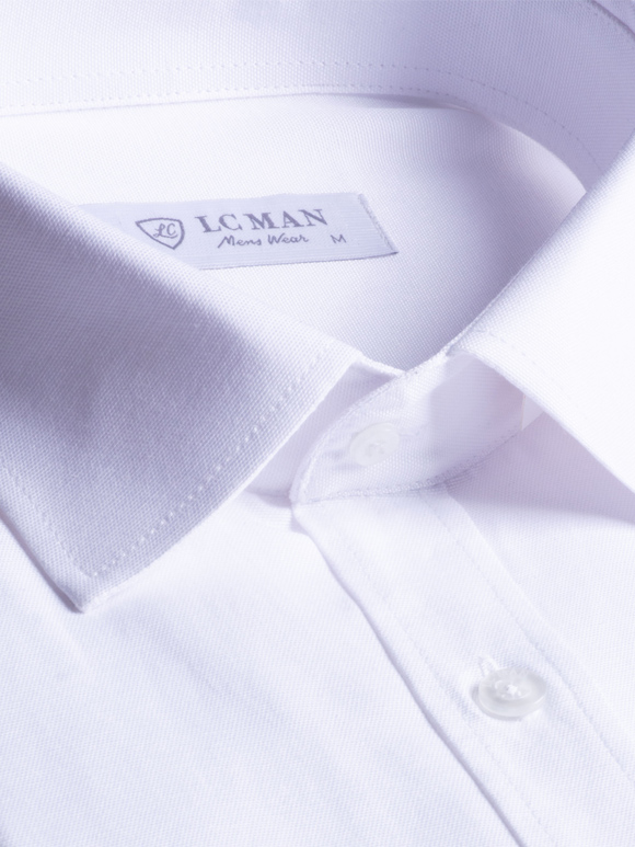 پیراهن مردانه سفید آستین بلند ال سی من 131