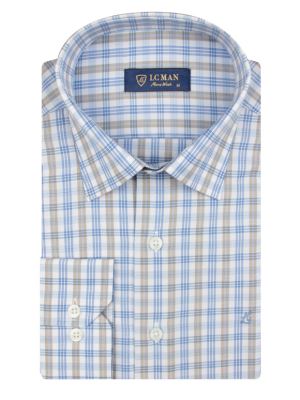 پیراهن چهارخانه آستین بلند مردانه 128