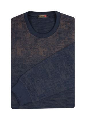 پلیور  یقه گرد طرح دار برجسته