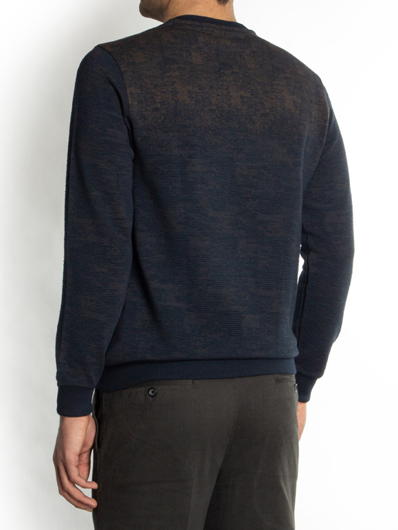 پلیور  یقه گرد طرح دار برجسته