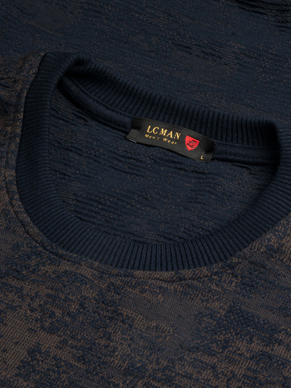 پلیور  یقه گرد طرح دار برجسته