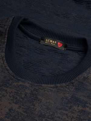 پلیور  یقه گرد طرح دار برجسته