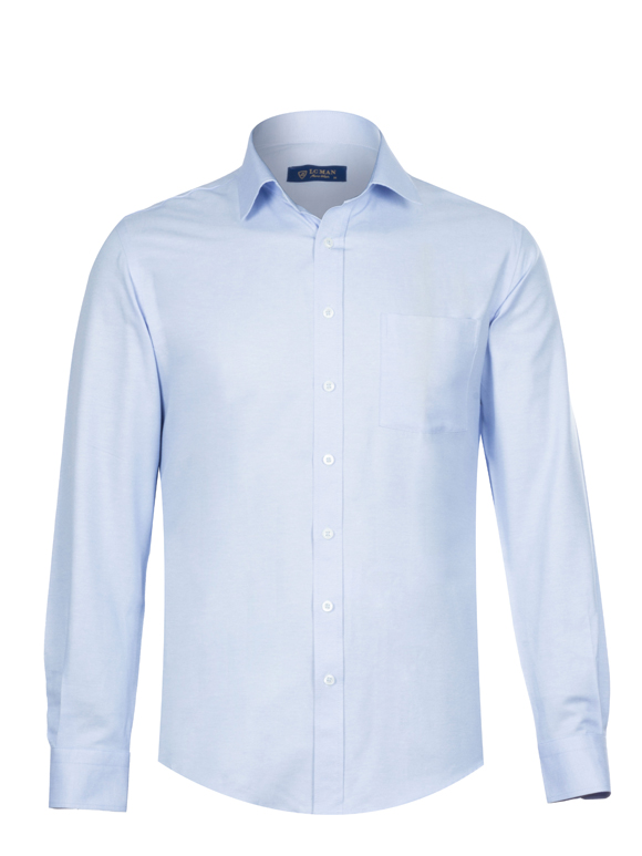 پیراهن مردانه آستین بلند آبی ال سی من 131