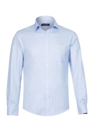 پیراهن مردانه آستین بلند آبی ال سی من 131