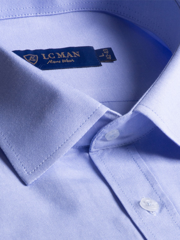 پیراهن مردانه آستین بلند آبی ال سی من 131