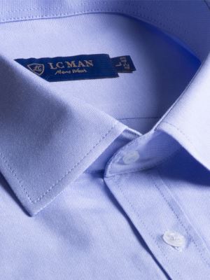 پیراهن مردانه آستین بلند آبی ال سی من 131