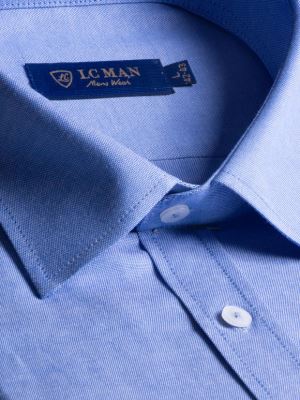 پیراهن آستین بلند مردانه آبی ال سی من 131