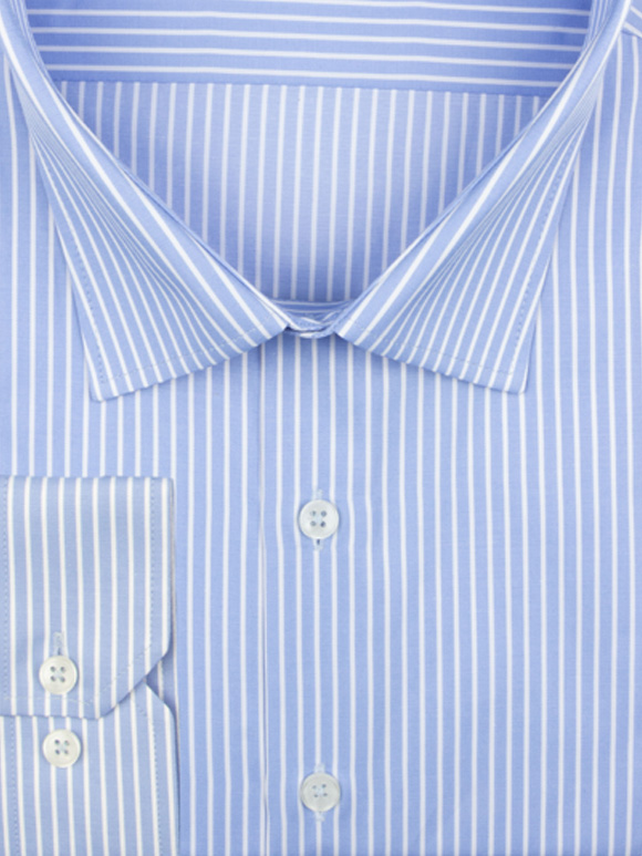 پیراهن راه راه آستین بلند آبی ال سی من 148