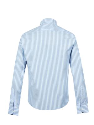 پیراهن مردانه راه راه آستین بلند ال سی من 145