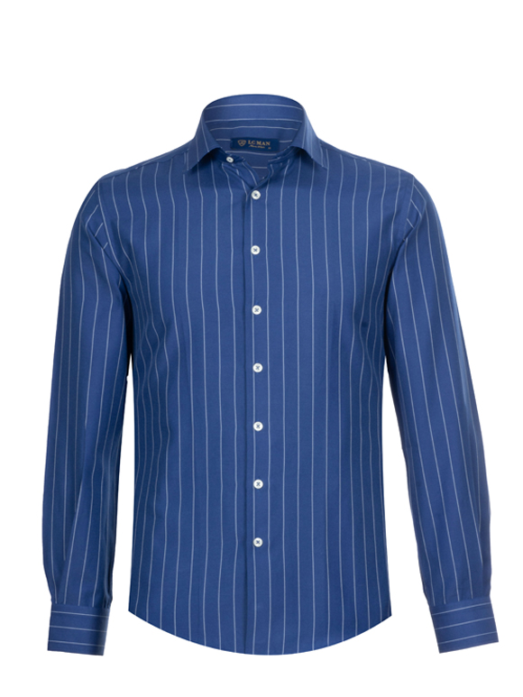 پیراهن مردانه راه راه آستین بلند ال سی من 145