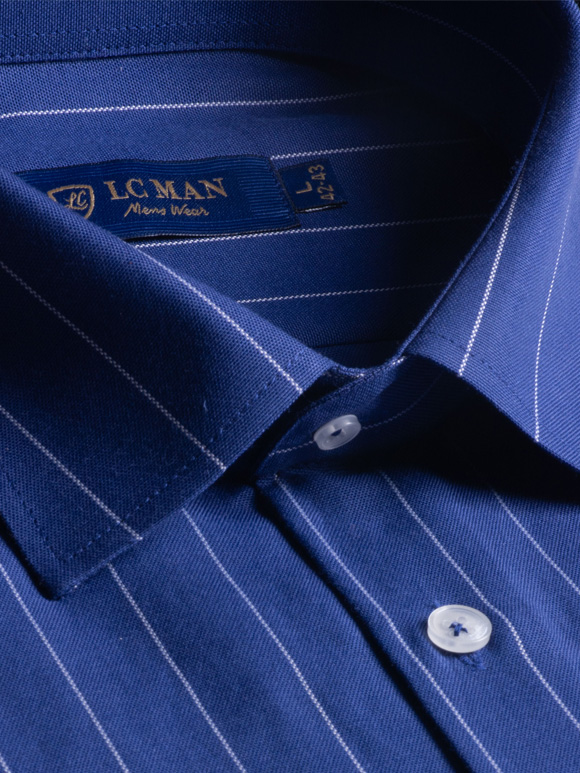 پیراهن مردانه راه راه آستین بلند ال سی من 145