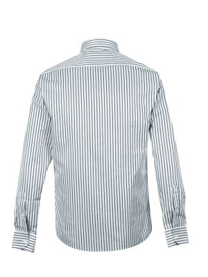 پیراهن مردانه سفید راه راه آستین بلند ال سی من 1