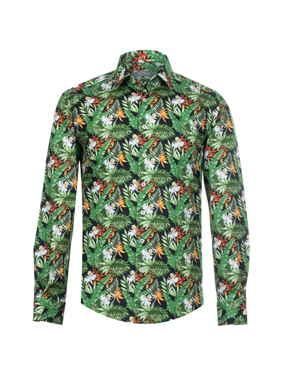 پیراهن مردانه هاوایی آستین بلند ال سی من 147