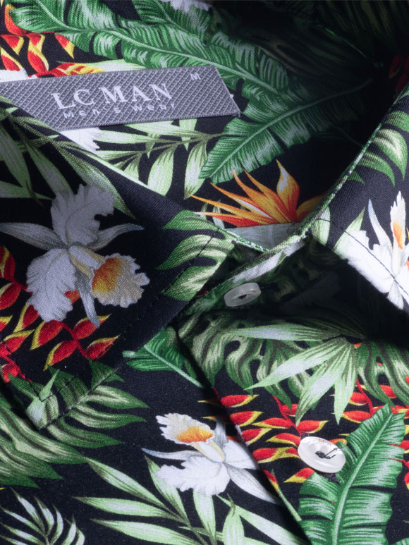 پیراهن مردانه هاوایی آستین بلند ال سی من 147