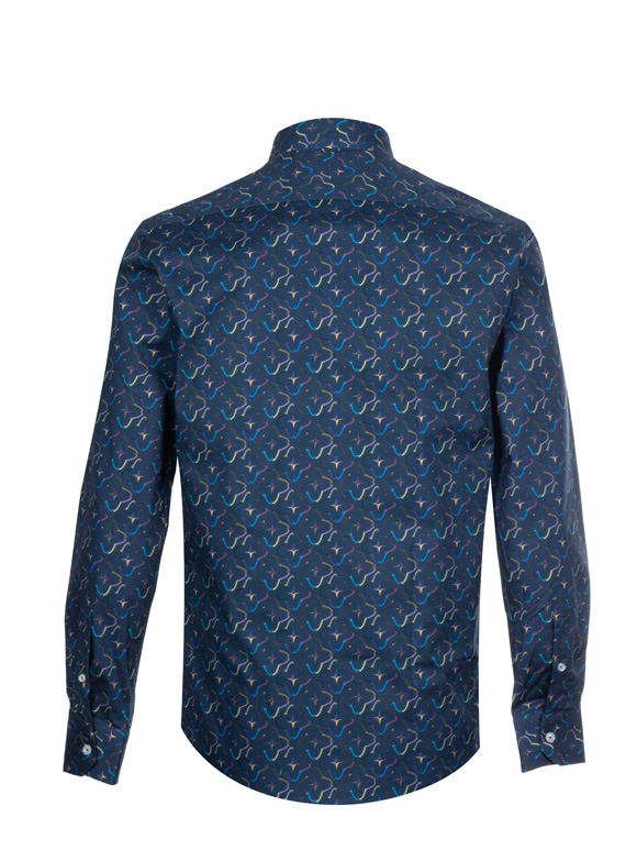 پیراهن طرح‌ دار مردانه آستین بلند ال سی من 147