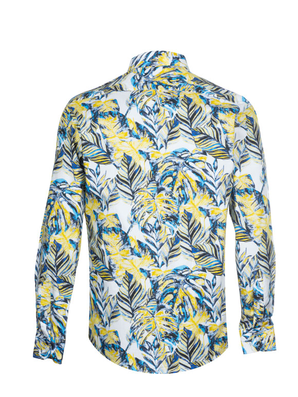 پیراهن مردانه طرح دار آستین بلند ال سی من 147