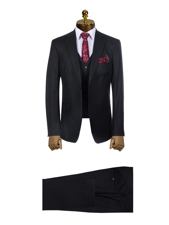 کت و شلوار و ژیله مشکی ال سی من 
