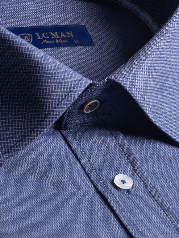 پیراهن مردانه سرمه ای آستین بلند ال سی من 096