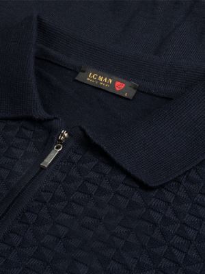 پلیور یقه دار بافت نیم زیپ