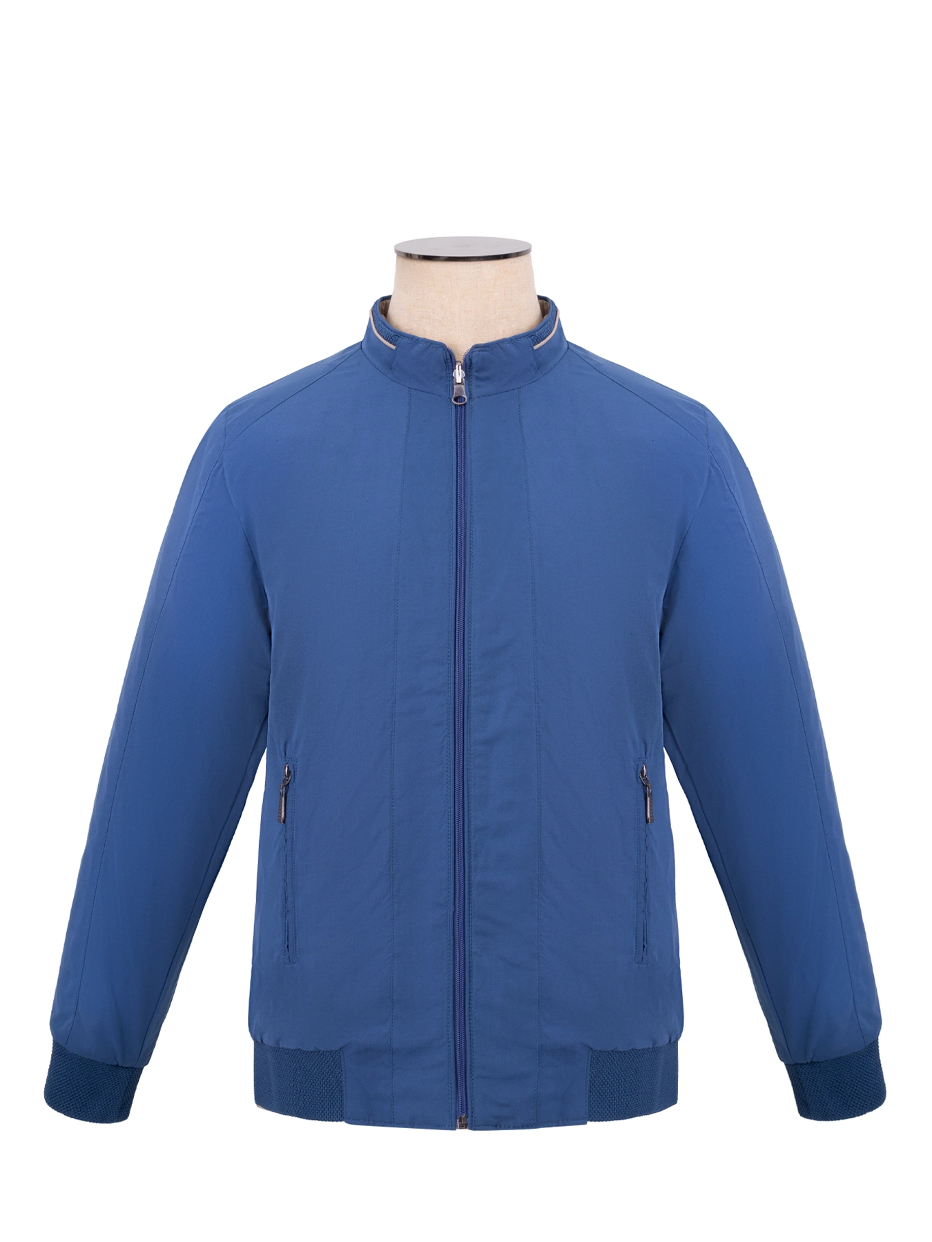 کاپشن بهاره دو رو آبی کرم 14